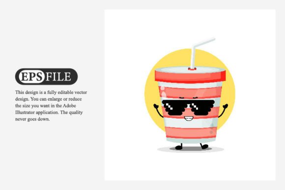Cute Soda Cup Wearing Pixel Glasses: A Playful Font for Bold Brands