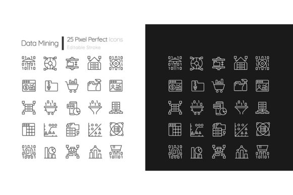 Data Mining Linear Pixel Perfect Icons: A Design Asset for Modern Projects