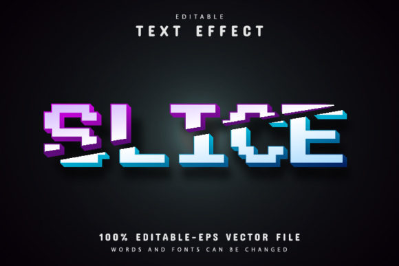 Editable Pixel Slice Text Effect: Digital Edge for Modern Brands