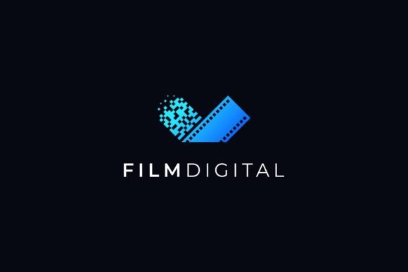 Filmstrip Pixel Digital Tech Logo: A Creative Asset for Modern Brands