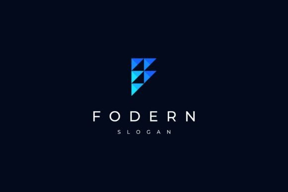 Letter F Triangle Pixel Modern Logo: A Bold Visual Identity