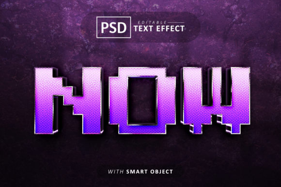 Now 3D Pixel Style Text Effect: Instant Retro-Futuristic Impact