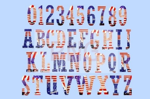 USA Alphabet Png 4th of July Font Art: Celebrate in Style